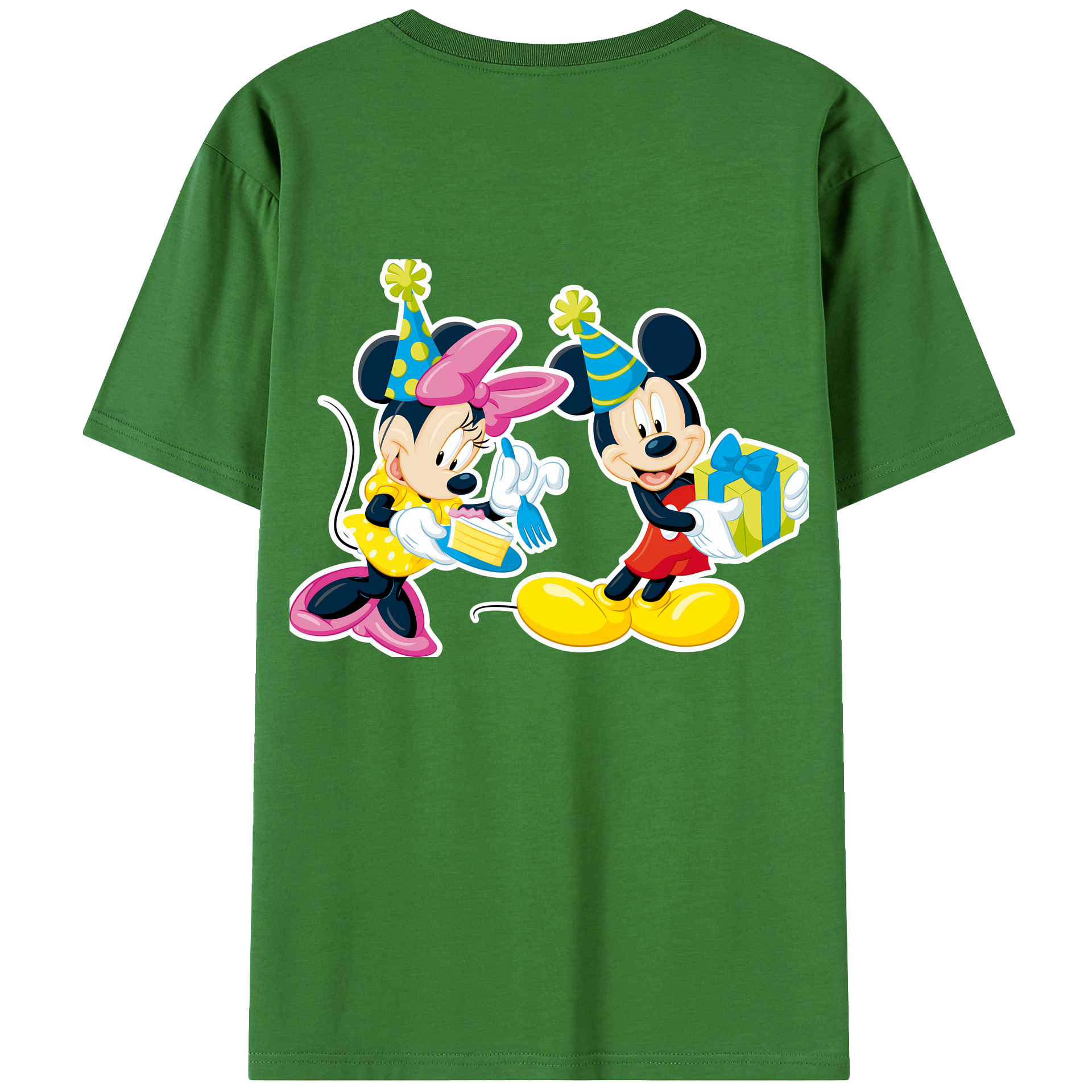 （画像用） ミッキーマウス Mickey Mouse レディース半袖Tシャツ(バックプリント)